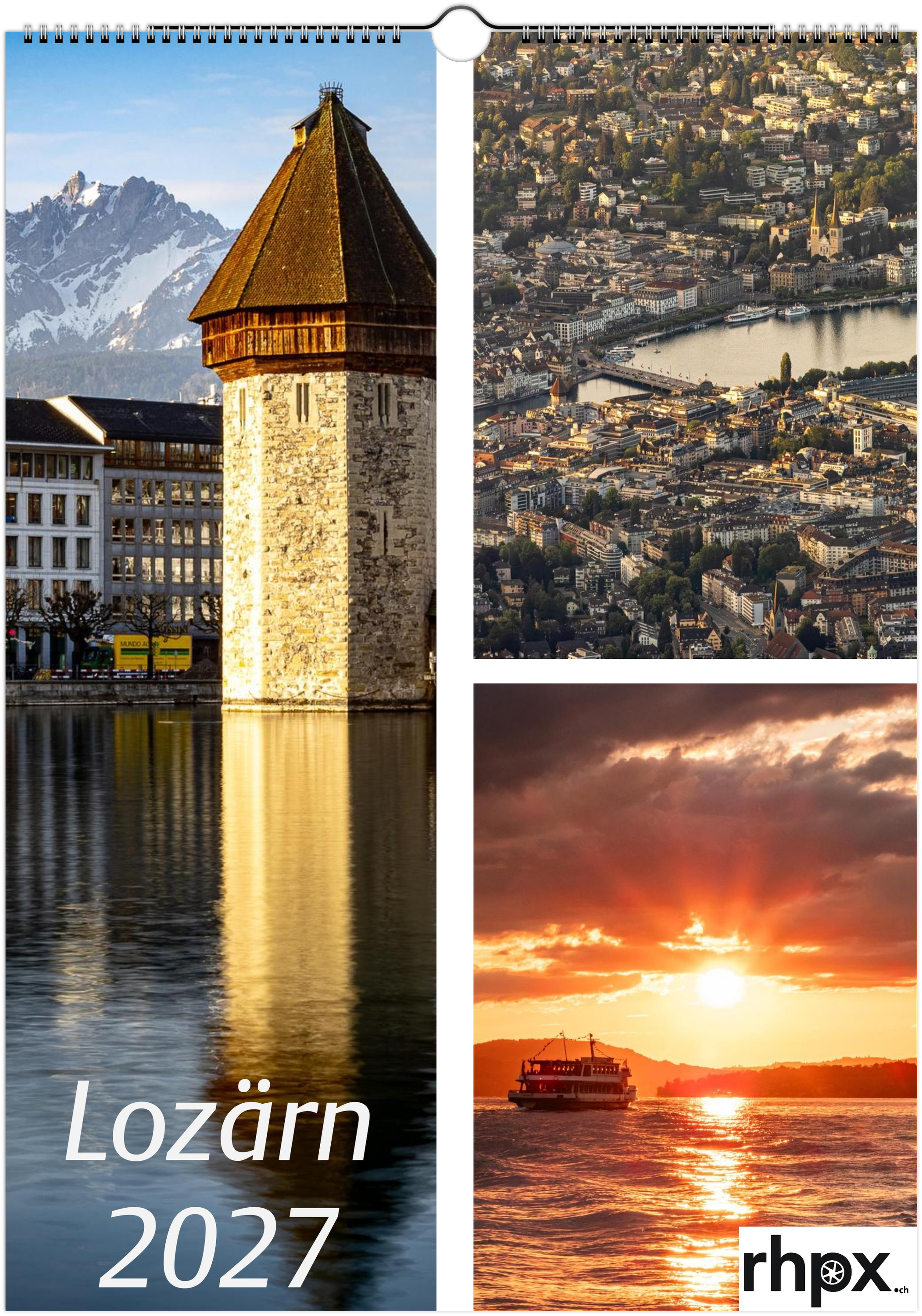 Luzern Jahreskalender 2027 Titelbild mit Fotografie aus der Zentralschweiz